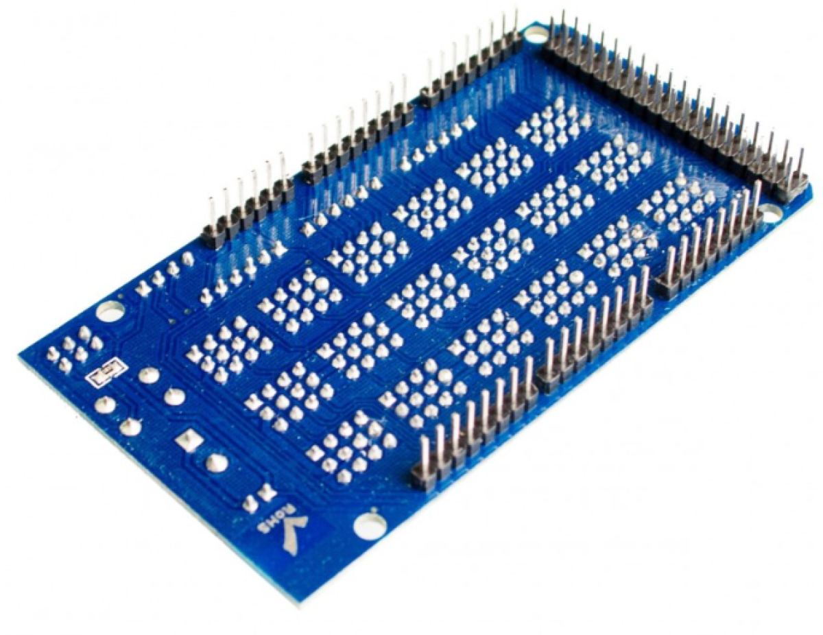 Tarjeta Expansión para Arduino Mega conexiones sensores, módulos, Bluetooth, RXx/TX ...