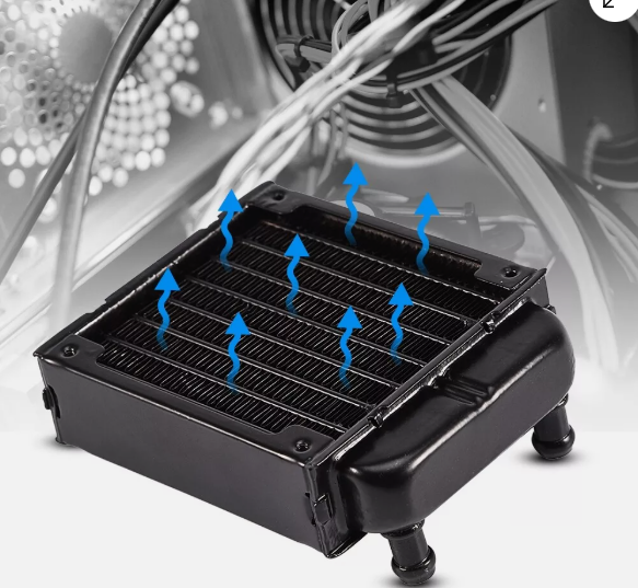 Radiador de drenaje de agua de refrigeración por agua para vetilador de 9020 90 water drains straight mounth 8 waterways