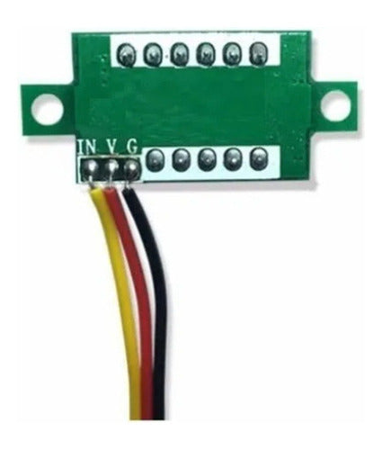 Voltímetro Digital 3 cables 0-30v 3 Rojo, Azul, Verde