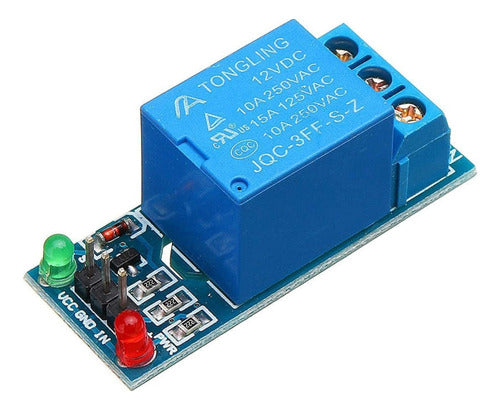 Módulo 1 Relé 12vdc 2 Leds Dispara A Bajo Voltaje
