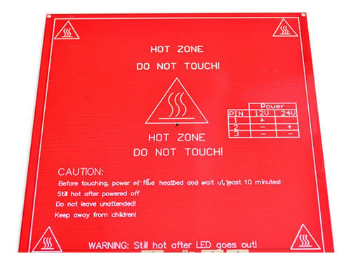 Cama Caliente PCB doble voltaje 12/24, 214x214mm 3D MK2B sin sensor