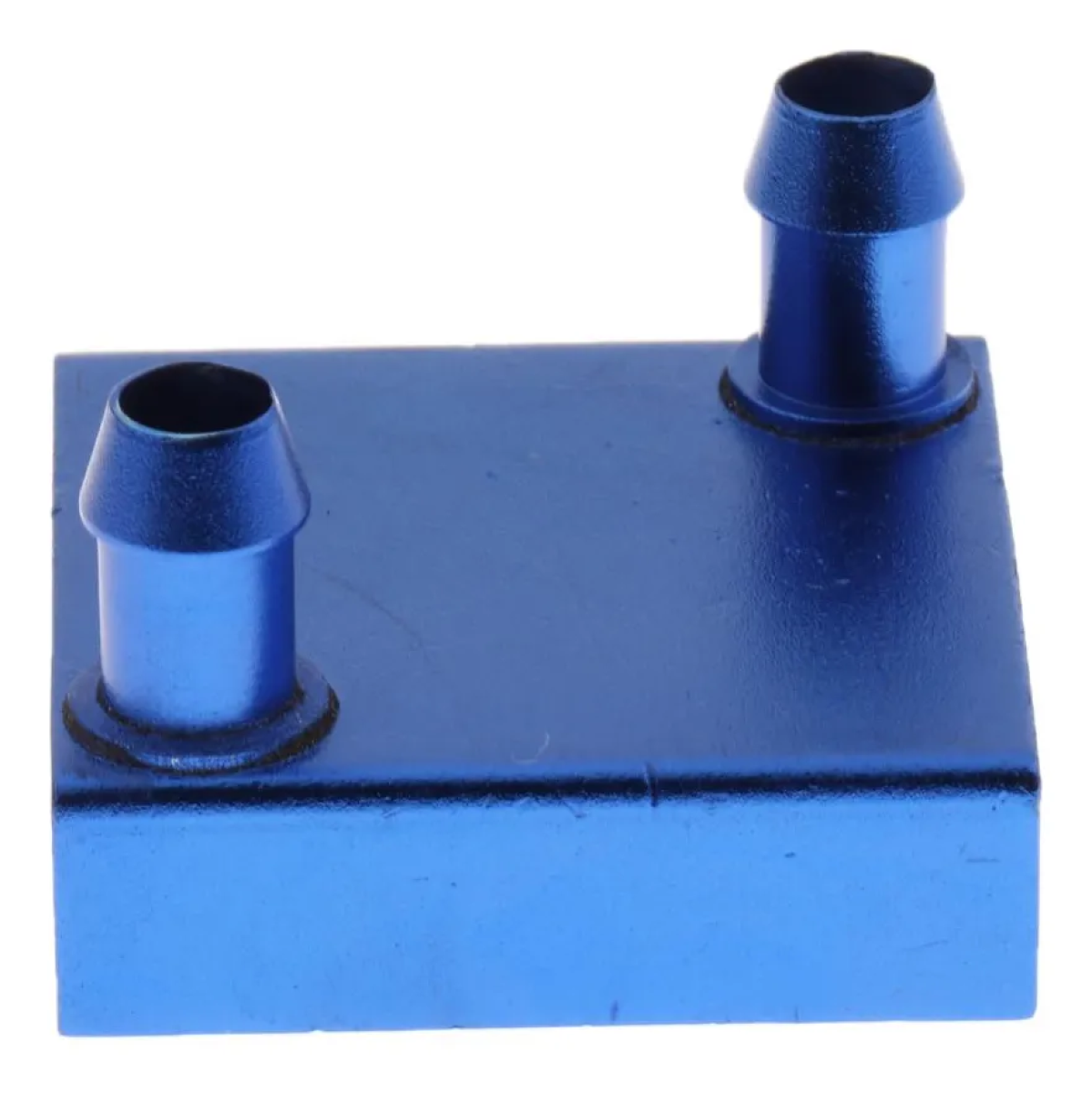 Bloque de refrigeración por agua de aluminio 40x40x12mm perpendicular nozzles blue