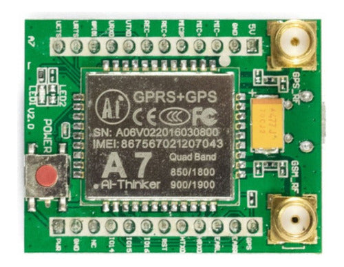 Módulo de GPRS GSM A7 Adaptador Placa de cuatro bandas 850 900 1800 1900 MHz + Antena