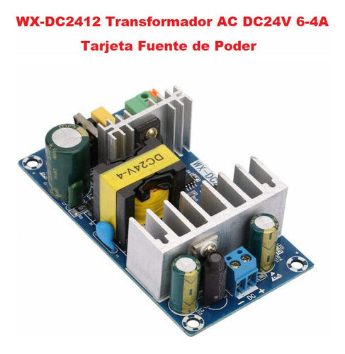 WX-DC2412 Transformador AC DC24V 6-4A Tarjeta Fuente de Poder