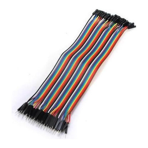 40 Cables Dupont jumper cables 20cm 2.54 mm Macho a Hembra