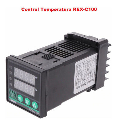 Controlador Temperatura Digital PID, REX-C100 0 400 ºC, salidas Rele SSR