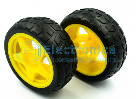 Ruedas de goma de 65mm para DIY Robot Smart Car