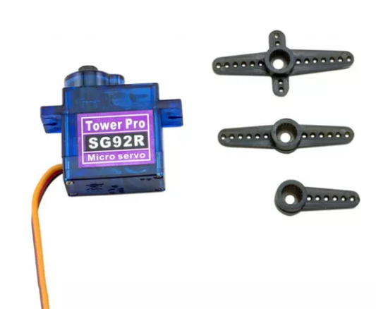Servomotor SG92R 180° 2.5Kg/cm Tower Pro compatible con Arduino, Pic, Raspberry Pi, etc.