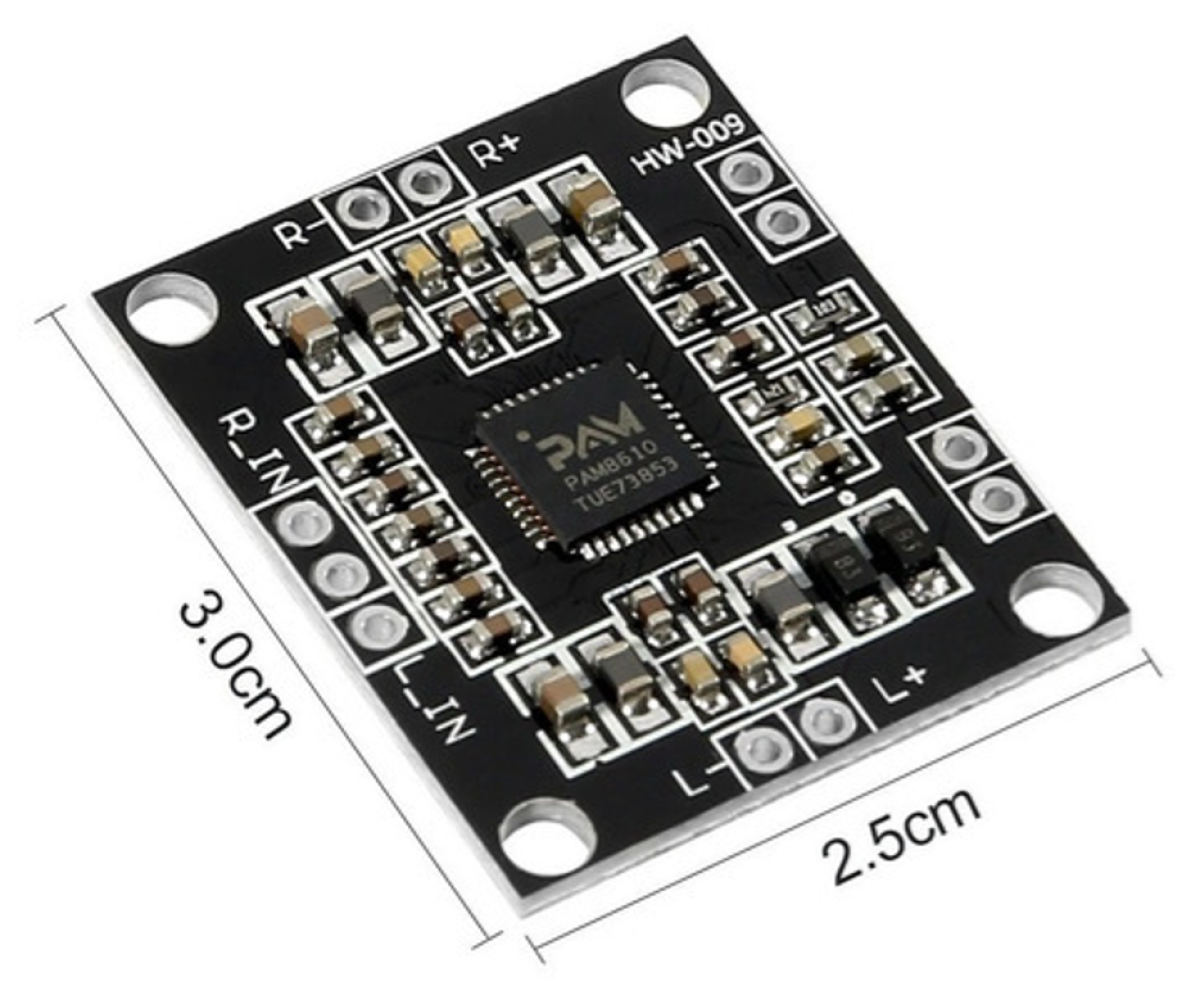 Placa amplificadora PAM8610 de canal doble de 2 x 15 W