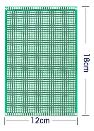 TARJETA DE PCB ESTAÑADO DE DOBLE CARA 20 X 18CM