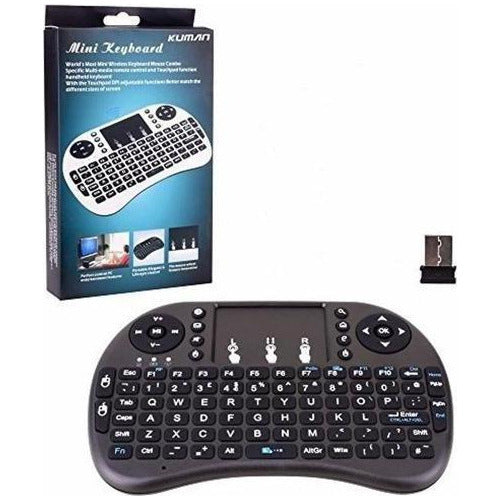 Mini Teclado innalámbrico Bluetooth 2,4Ghz, Touchpad, Mouse, para Tv Pc Raspberry, ….