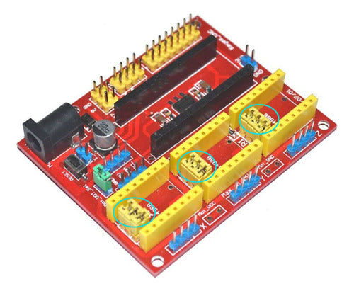 Tarjeta CNC Shield V4 con Arduino Nano +3 driver A4988 +cable