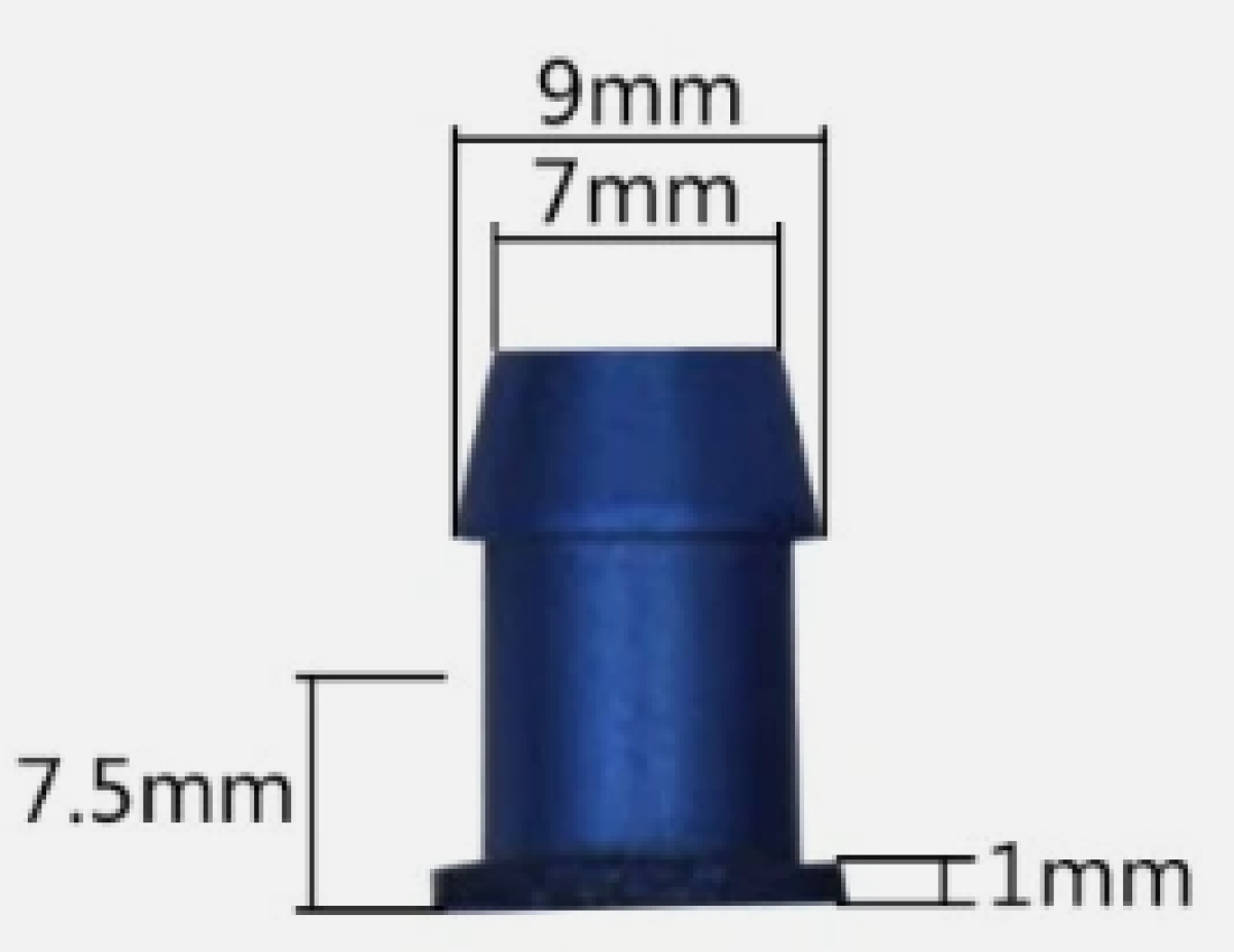 Bloque de refrigeración por agua de aluminio 40x80x12mm perpendicular nozzles blue