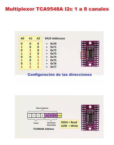 Multiplexor TCA9548A I2c 1 a 8 canales compatible Arduino Raspberry ....