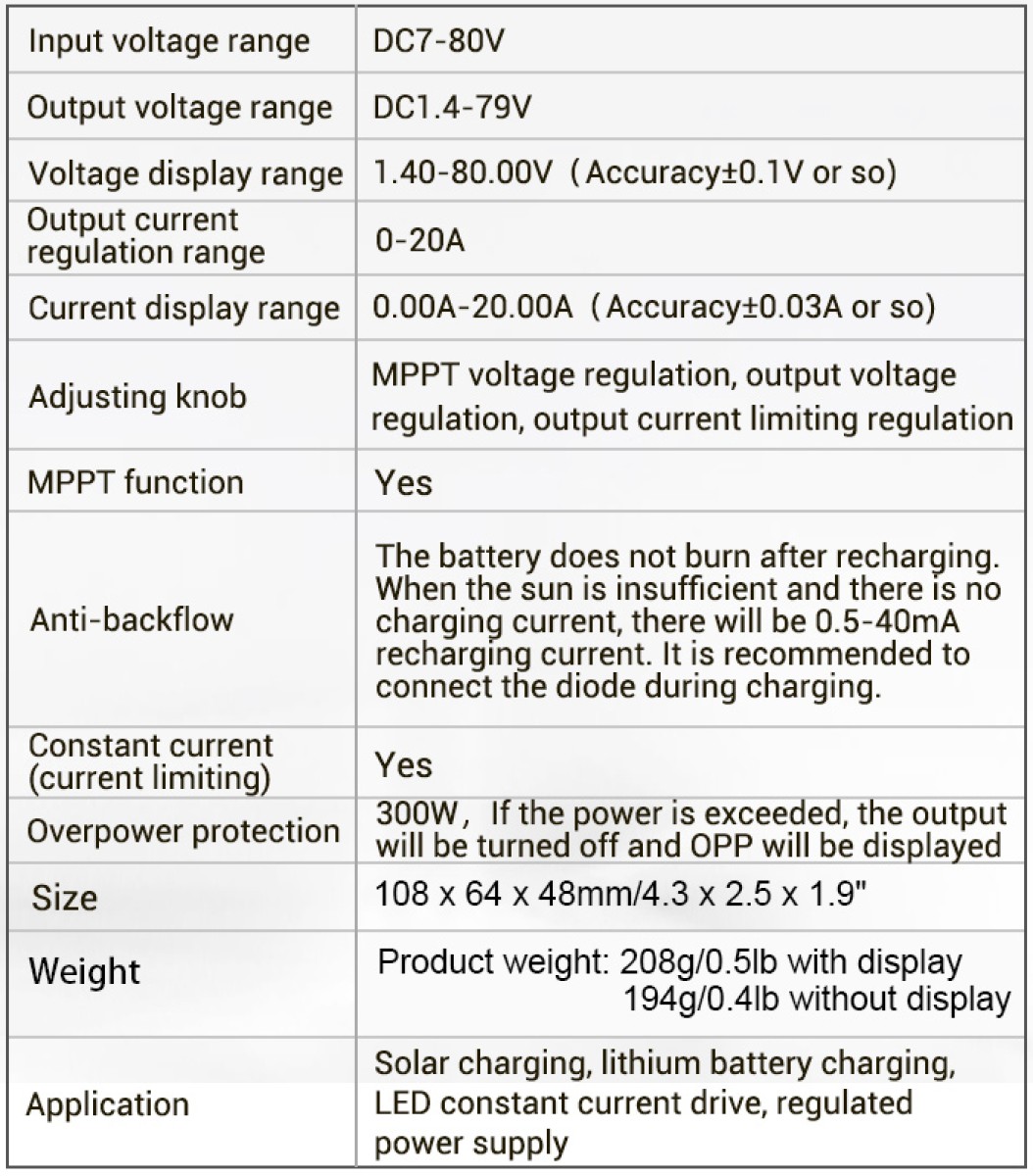 ZK-SL20 Módulo Fuente Alimentación Booster / Convertidor, Sube / Baja Voltaje y/o Amperaje, 300W 7-80 a 1.4-79Vdc 0 a 20Amp