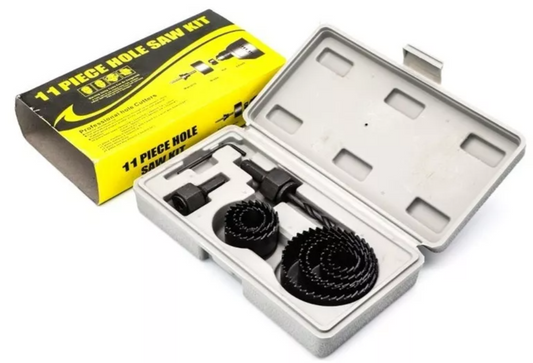 Kit 11pcs Copas Brocas Sierras Perforadoras Sacabocado Madera Carpintería