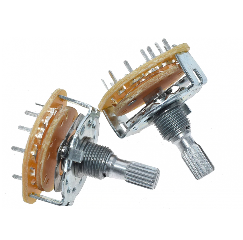 Switch RS25 Interruptor rotatorio 2P6T , 2 polos, 6 posiciones