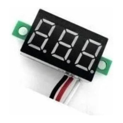 Voltímetro Digital 3 cables 0-30v 3 Rojo, Azul, Verde