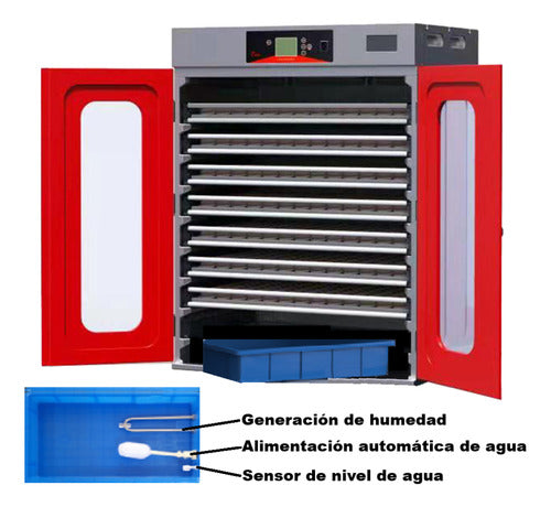 Incubadora Automática 1000 huevos Control Temperatura Humedad Volteo