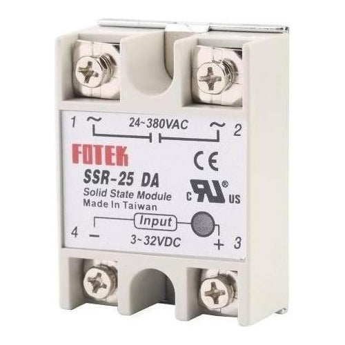 Modulo rele de estado sólido 25A 24v-380v 40 a 250 V SSR-25DA 3-32v Dc A Ac