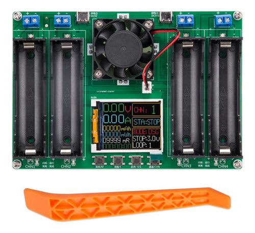 Tester Probador 4 canales independientes de capacidad de batería 18650 tipo C