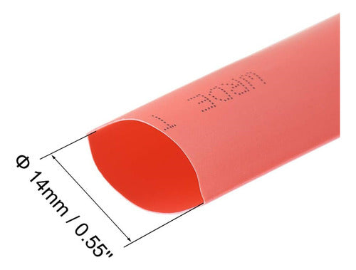 Tubo termorretráctil versión engrosada de 14mm x 1 metro