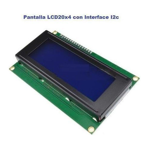 Pantalla Lcd2004 Hd44780 20x4 Con Interface I2c Fondo Azul
