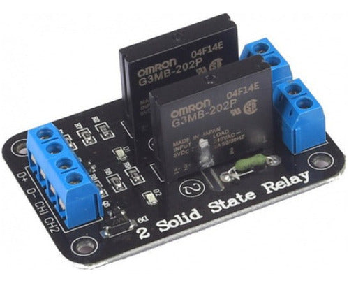 Módulo de relé de estado sólido para Arduino 5 v 2 canales OMRON SSR G3MB-202P