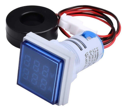 AD16-22FAV Voltímetro Amperímetro 2 en 1 60-500Vac 100A