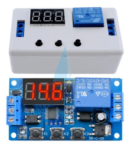 Módulo de relé de retardo de tiempo digital LED DC 12V
