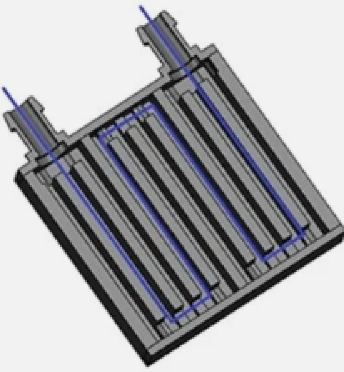 Bloque de refrigeración por agua de aluminio 40x40x12mm Lineales nozzles