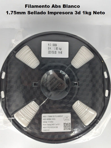 Filamento ABS 1.75mm Sellado Impresora 3D 1Kg neto