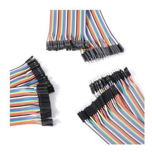 40 Cables Dupont Jumper 30cm 2.54 mm Macho a Hembra