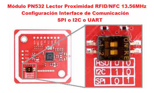 Kit Módulo PN532 Lector Proximidad RFID/NFC 13.56MHz con llavero