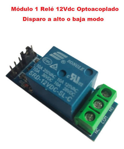 Módulo 1 Relé 5V Optoacoplado Disparo a alto o baja modo