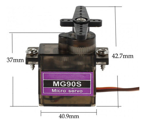 MG90S 9g Servo Motor for Smart Car 180º Plastic gear