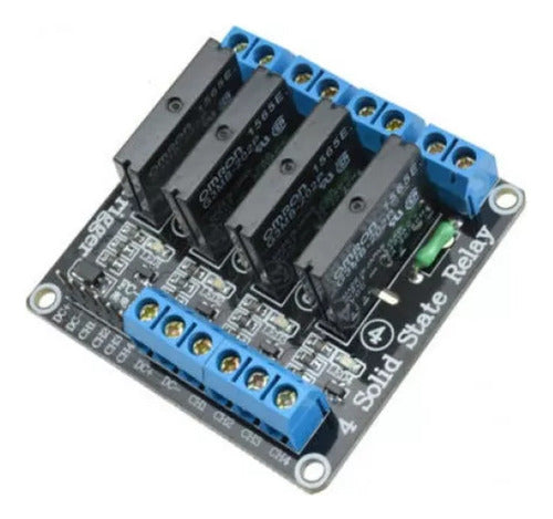 Módulo 4 Relés Estado Sólido 5v Omron G3mb-202p
