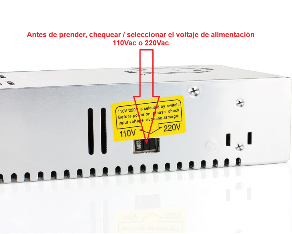 Fuente Poder Conmutada Transformador 12v 10a 120w dimensiones reducidas