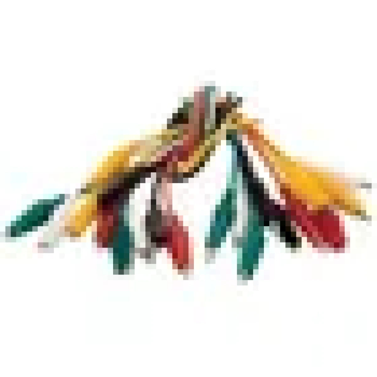 10 X Cables 2 puntas Caimán 46cm 5 colores