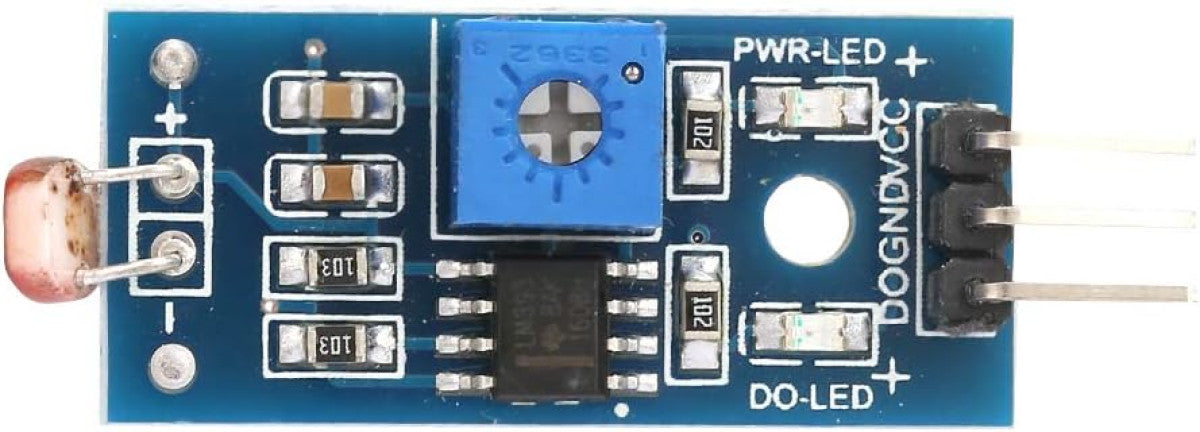 Módulo Sensor de Luz LDR Fotosensible LM393 4 pines Ajustable
