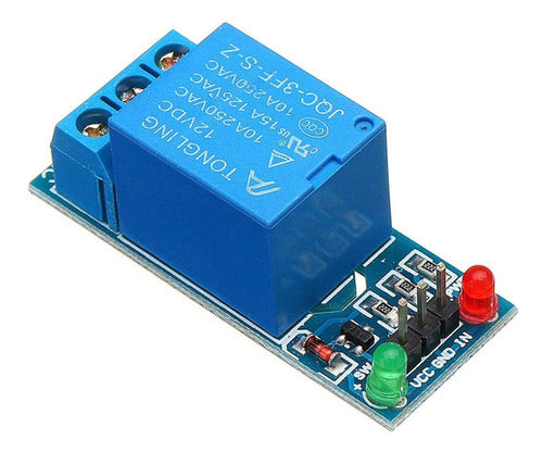Módulo 1 Relé 12vdc 2 Leds Dispara A Bajo Voltaje