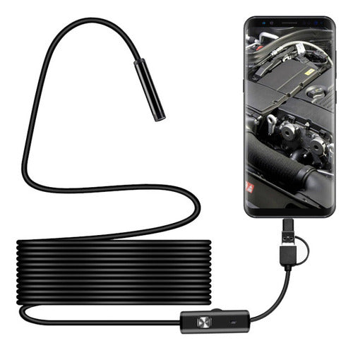 Cámara microendoscopio USB Mini USB tipo C (1m)