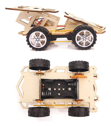 Kit Carrito Tecnología Experimento Juguete Educativo Madera