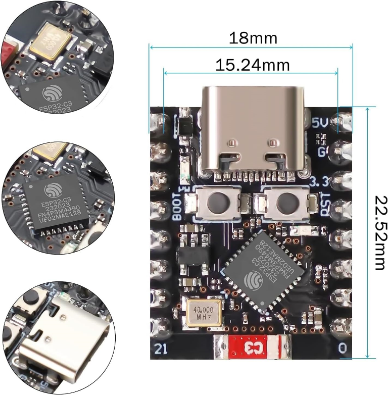 Esp 32 C3 Tarjeta Super Mini Wifi Bluetooth 4m Flash Memory