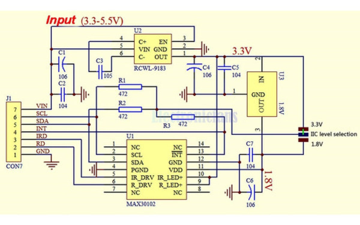 MAX30102 Sensor de pulso de oxígeno y frecuencia cardíaca