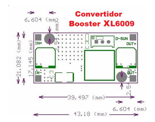 Convertidor XL6009 Elevador de Tensión Step-Up Booster