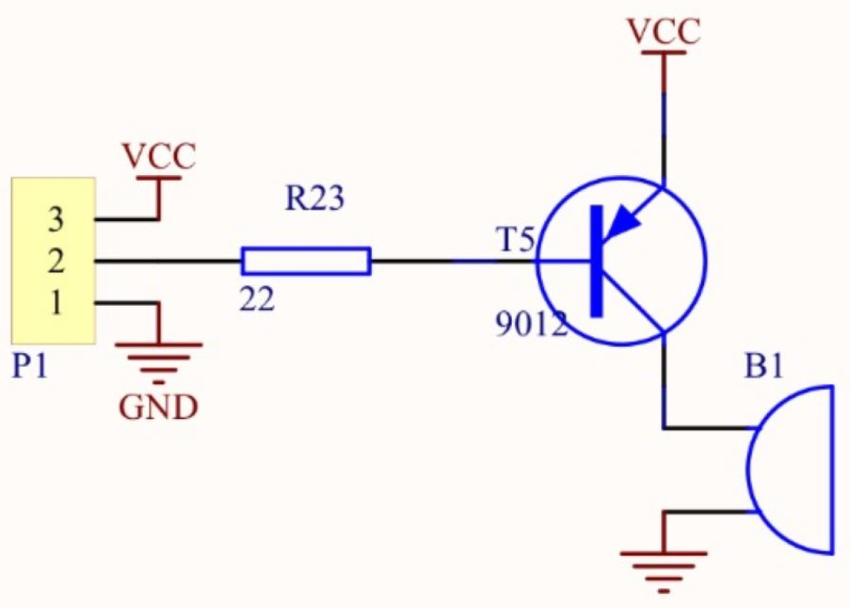 Módulo Buzzer YL-44 Pasivo MH-FMD 3.3 5Vdc transistor 9012