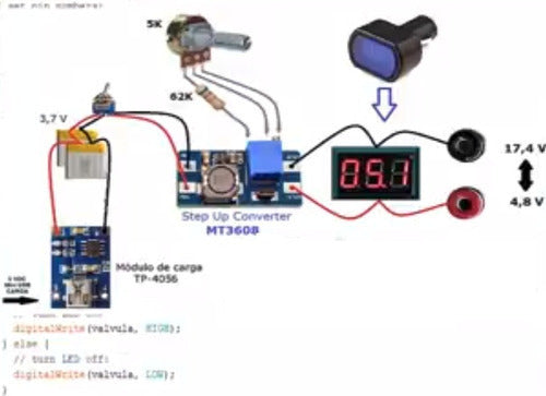 Módulo Booster / Amplificador módulo de alimentación MT3608 2a Dc-Dc