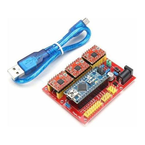 Tarjeta CNC Shield V4 con Arduino Nano +3 driver A4988 +cable