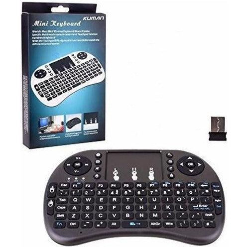 Mini Teclado innalámbrico Bluetooth 2,4Ghz, Touchpad, Mouse, para Tv Pc Raspberry, ….